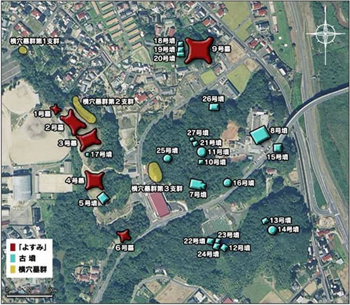 周辺の墳墓分布地図