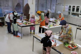 親子クッキング写真