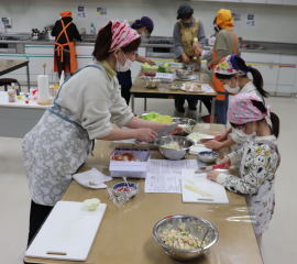 親子クッキング写真