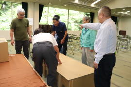 佐田地域防災避難訓練写真