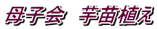 母子会　芋苗植え