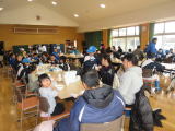 豚汁であたたまる参加者