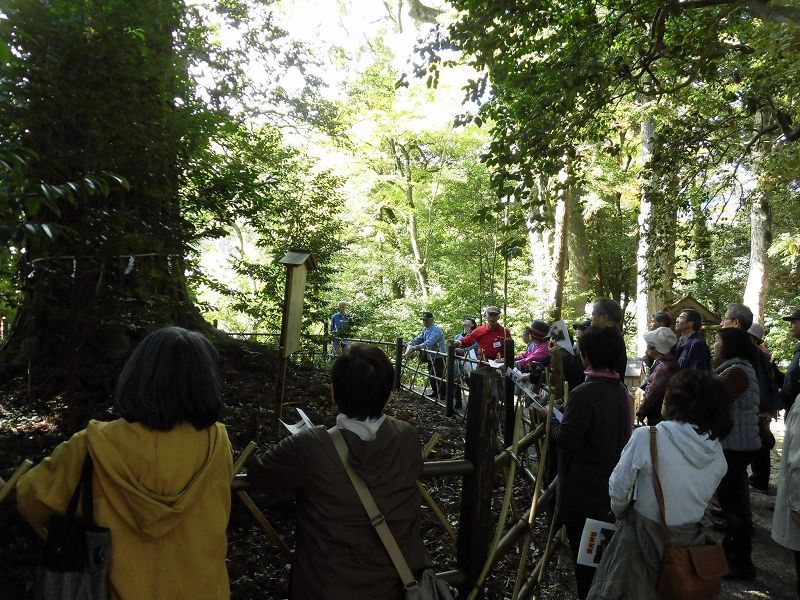 須佐神社のガイドの様子の写真