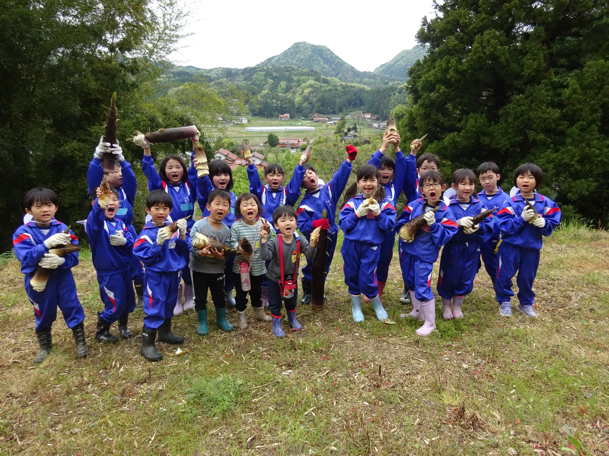 たけのこ山から見える要害山