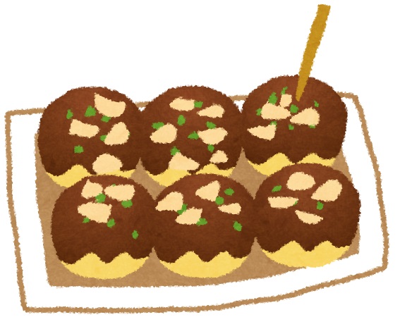 ぐるめイラスト(たこ焼き)