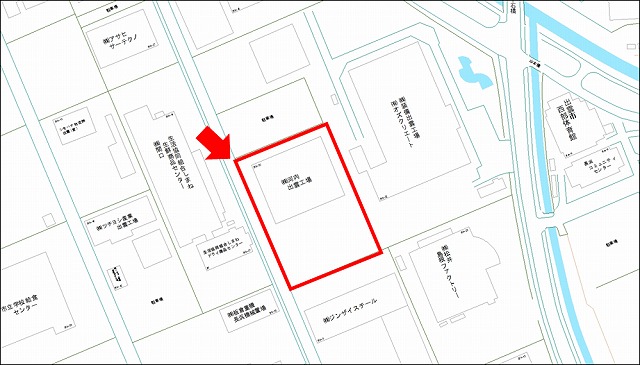 出雲工場の位置図