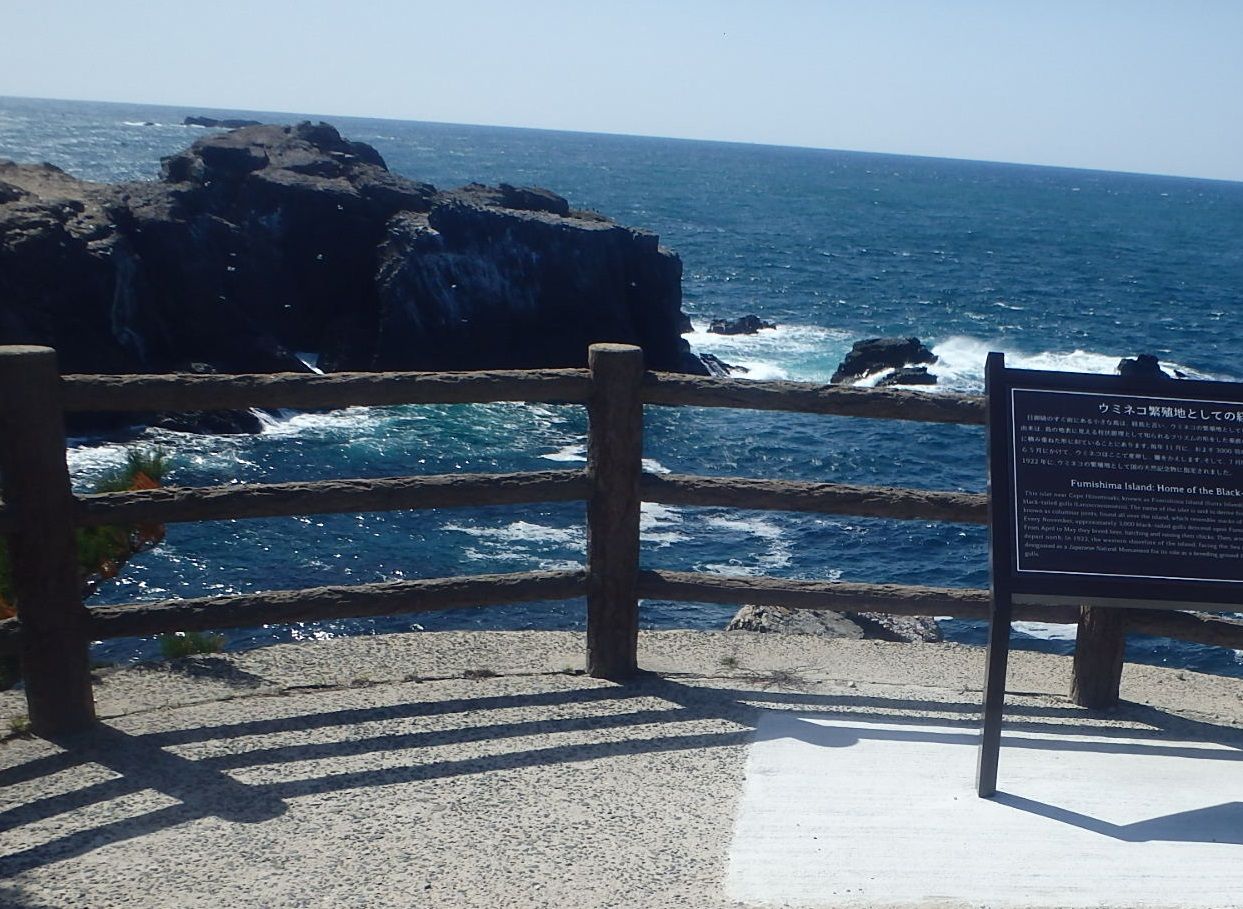 鳥見台からの経島をの望む眺めの写真