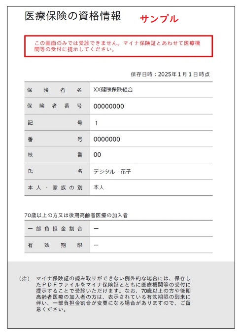 マイナ保険証の資格PDF