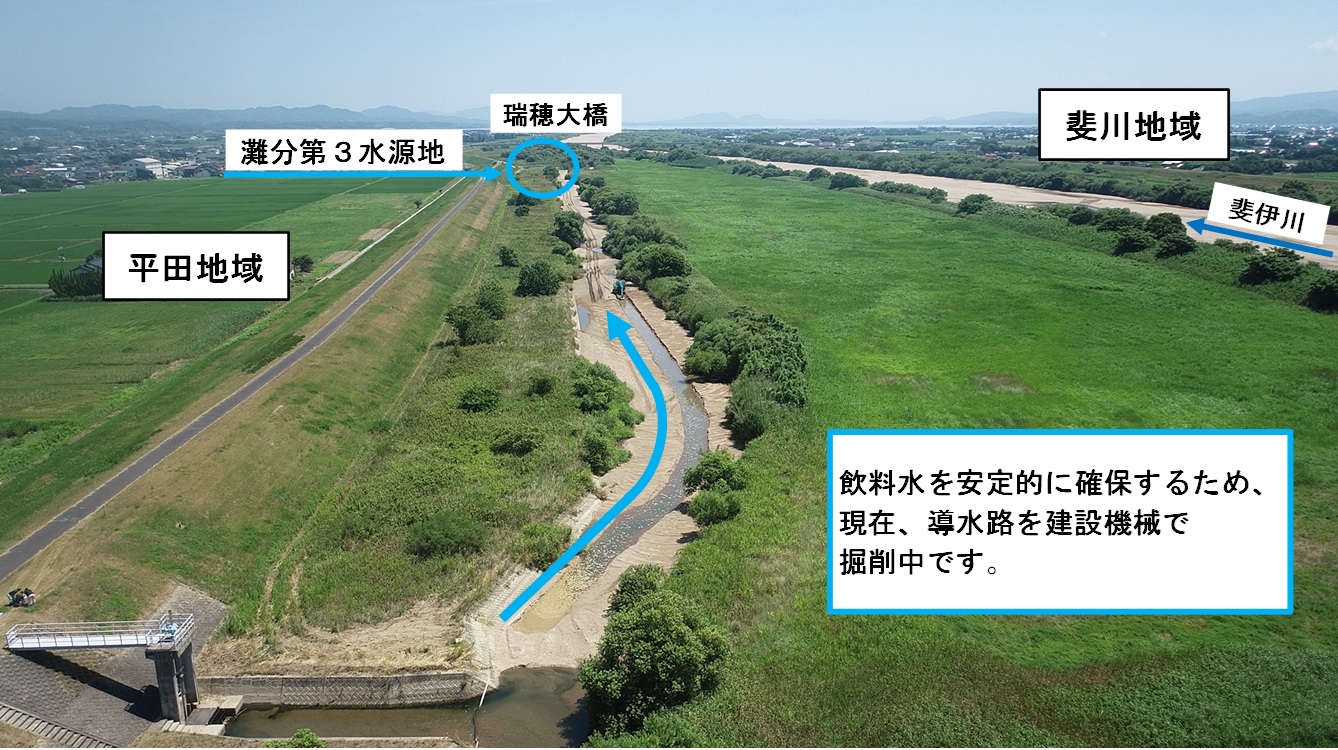 灘分第3水源地の導水路